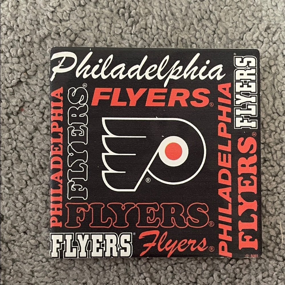 Philadelphia Flyers Hockey Ceramic Coasters Set of 2 - Picture 2 of 8